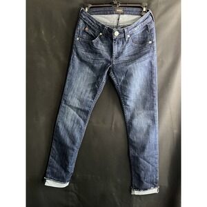 HUDSON NW658ZNA Bacara Straight Crop Jeans Size 25 Raw Hem Mid Rise Boho Chic‎